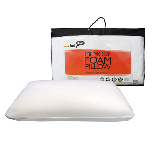Memory Foam Pillow Medium Feel - 70 x 42 cm, Visco-elastic Foam, Removable Cover