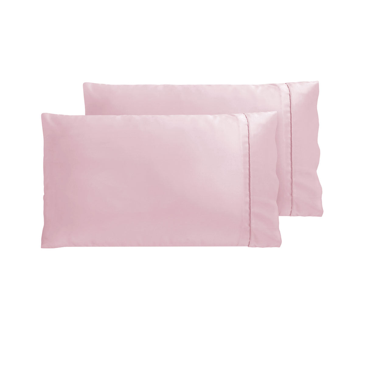 Accessorize 300TC Deluxe Essentials Satin Pillowcases 48x73 cm - Blush, Solid Color - SuperSaverAU - view 1