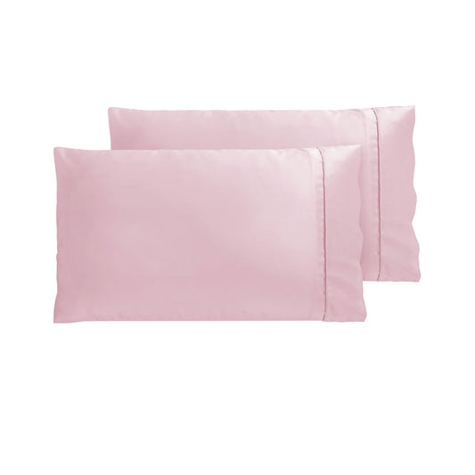 Accessorize 300TC Deluxe Essentials Satin Pillowcases 48x73 cm - Blush, Solid Color