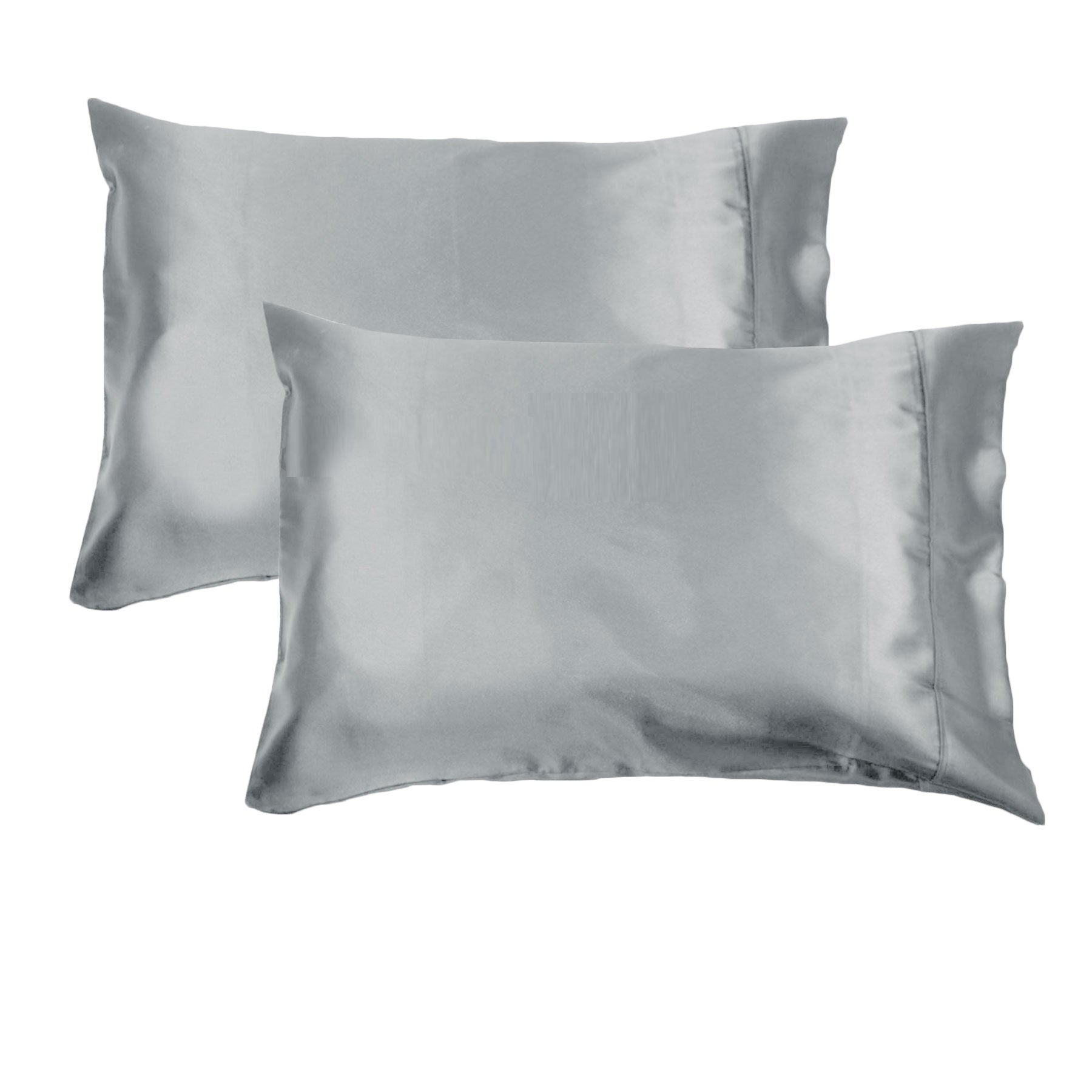 Accessorize Satin Pillowcases 300TC Deluxe Essentials 48x73 cm - Silver - SuperSaverAU - view 1