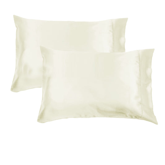 Accessorize Satin Pillowcases 300TC Deluxe Essentials Stone 48 x 73 cm - 2 Pack