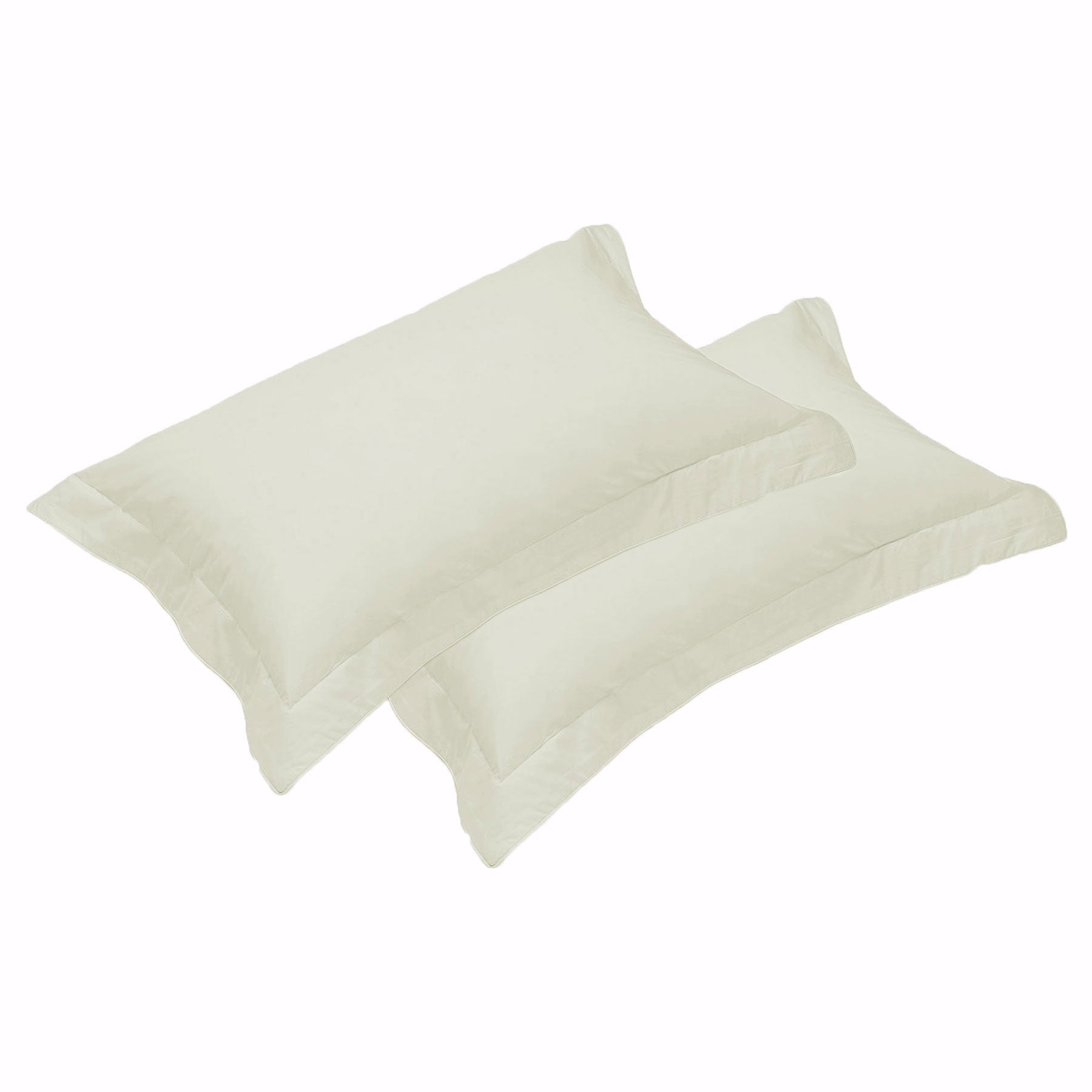 Egyptian Cotton 500TC Tailored Standard Pillowcases 48 x 73 + 5 cm - Vanilla - SuperSaverAU - view 1