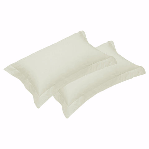 Egyptian Cotton 500TC Tailored Standard Pillowcases 48 x 73 + 5 cm - Vanilla - SuperSaverAU - view 1