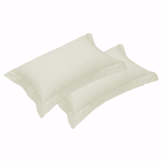 Egyptian Cotton 500TC Tailored Standard Pillowcases 48 x 73 + 5 cm - Vanilla