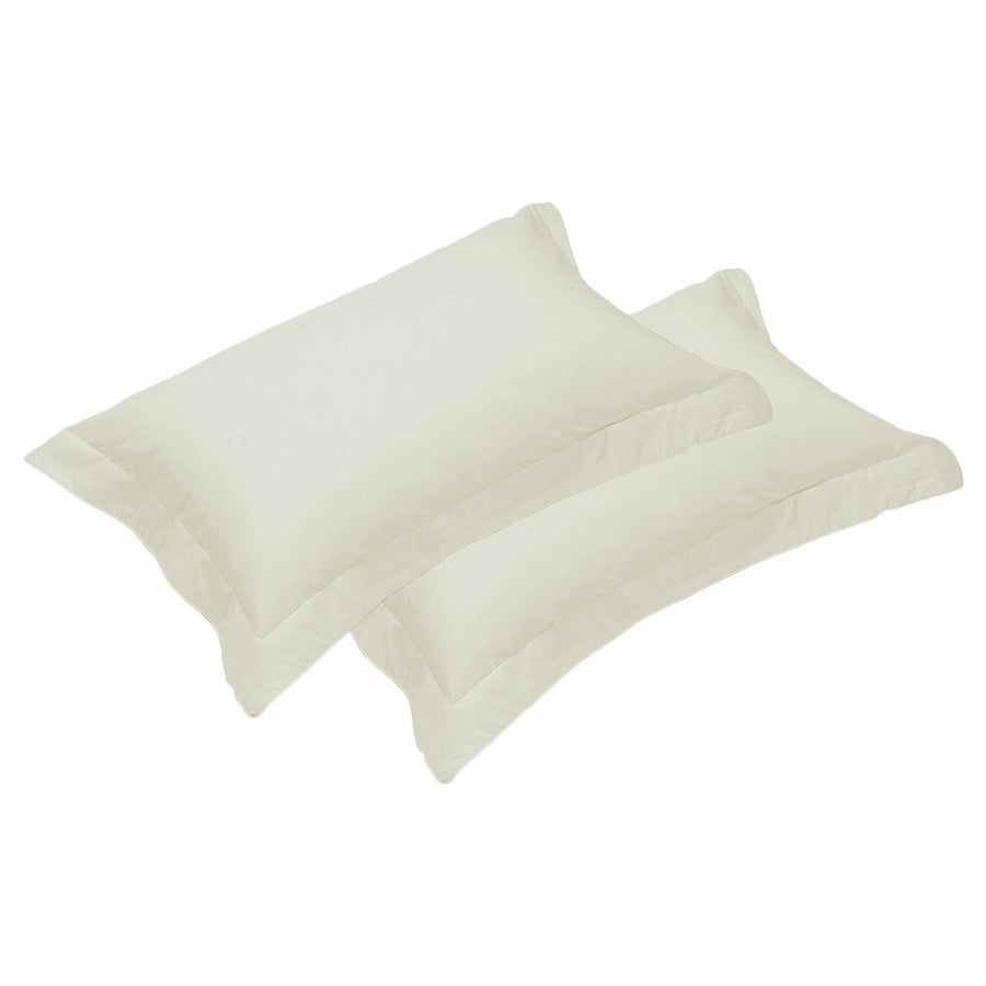 Egyptian Cotton 500TC Tailored Standard Pillowcases 48 x 73 + 5 cm - Vanilla - SuperSaverAU - view 1