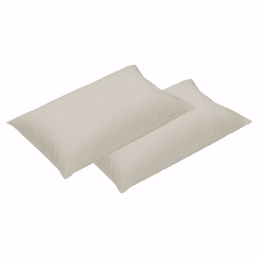 500TC Cotton Standard Pillowcases 48 x 73 cm - Solid Colour Design, 2 Pack