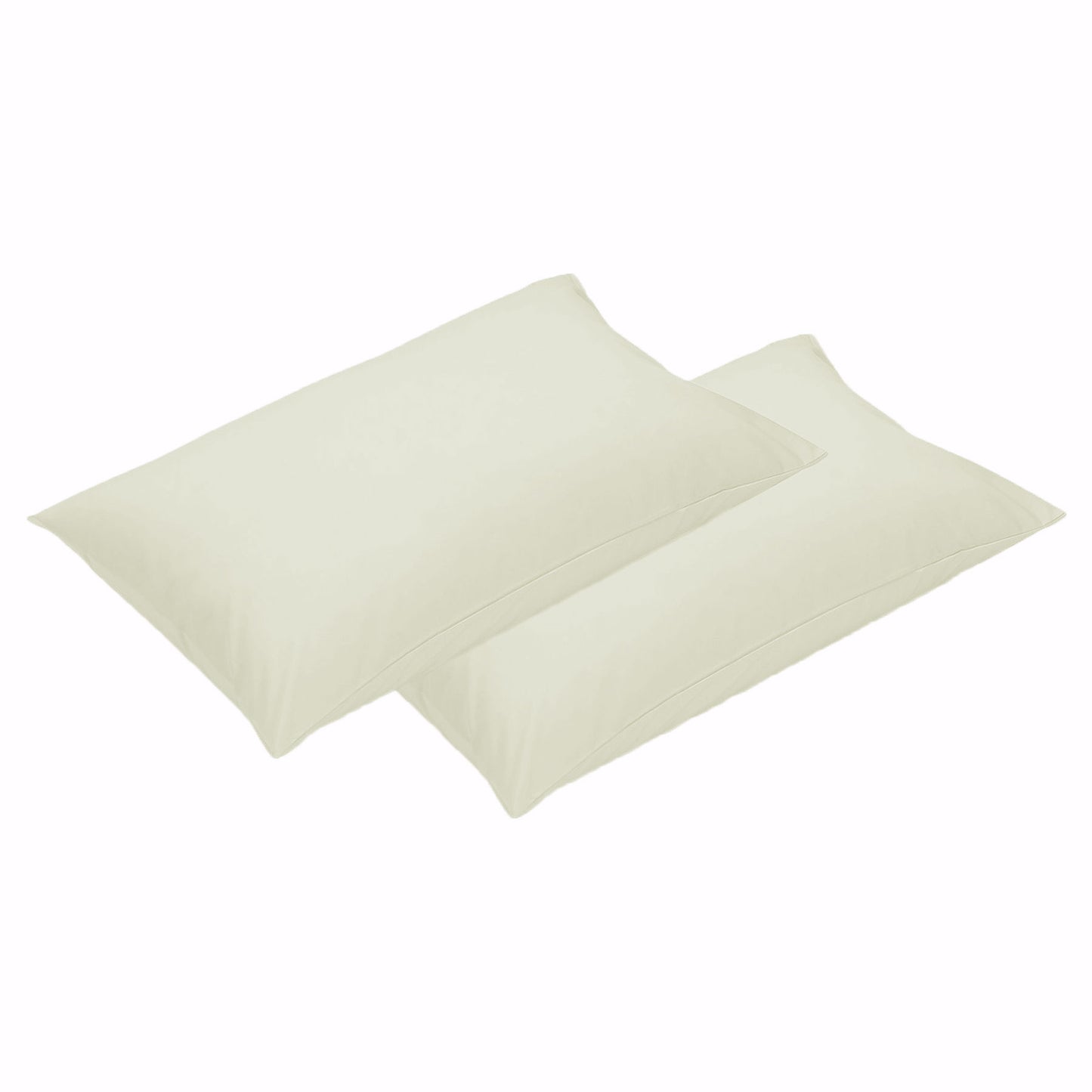 500TC Cotton Standard Pillowcases Pair 48 x 73 cm - Solid Colour, Easy Care