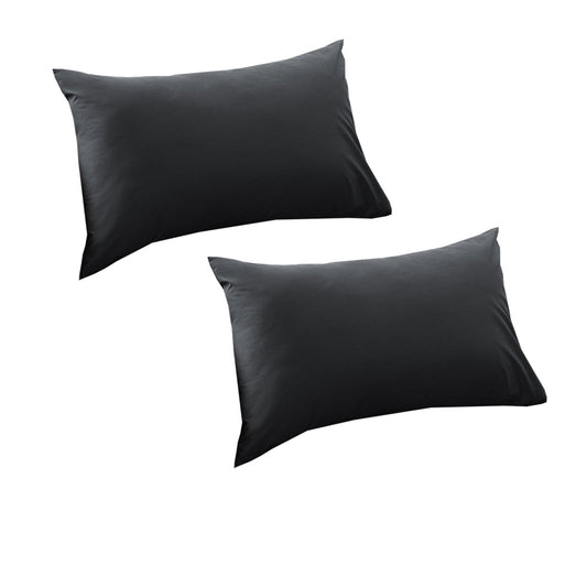 Accessorize Charcoal 400TC Bamboo Cotton Standard Pillowcases 48 x 73 + 15cm