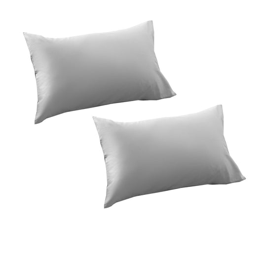 Accessorize Grey 400TC Bamboo Cotton Standard Pillowcases 48 x 73 + 15cm