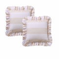 Vintage Design Homewares Candy Ruffle Natural Pillowcases Pair 65 x 65cm - SuperSaverAU - view 1