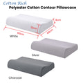 Accessorize Silver Cotton Rich Contour Pillowcase 40x60x12cm - Soft & Stylish - SuperSaverAU - view 2
