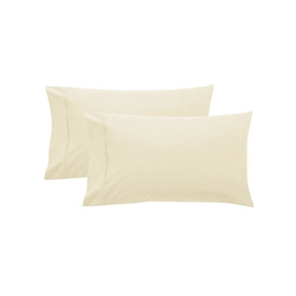 Pure Cotton 250TC Cuffed Standard Pillowcase Pair 48 x 73 cm - Cream - SuperSaverAU - view 1