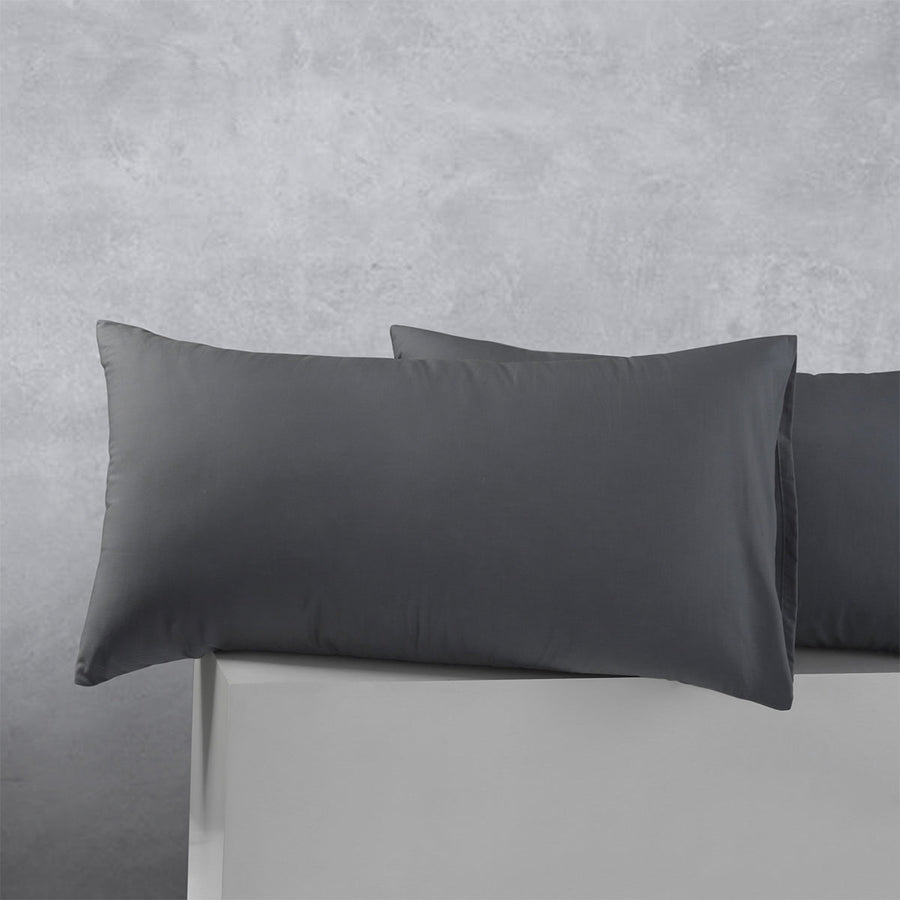 Accessorize Cotton Polyester King Pillowcases 50 x 90 cm - Solid Colour Design - SuperSaverAU - view 1