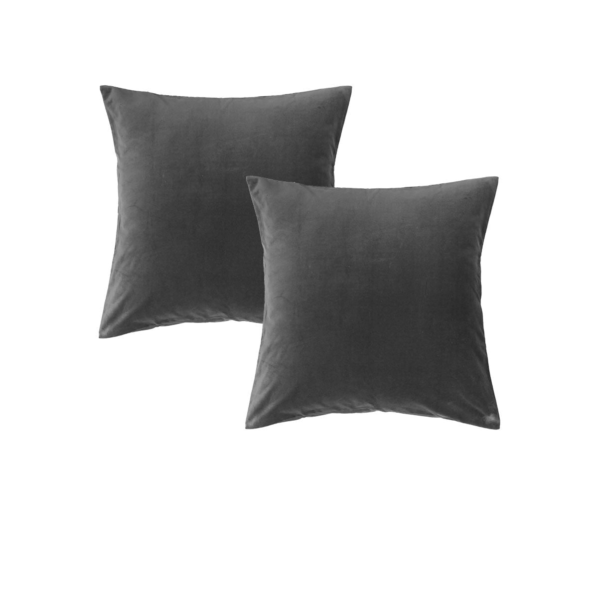 Vintage Design Homewares Cotton Velvet Quilt Cover Set Storm Grey Queen 210x210 cm - SuperSaverAU - view 1