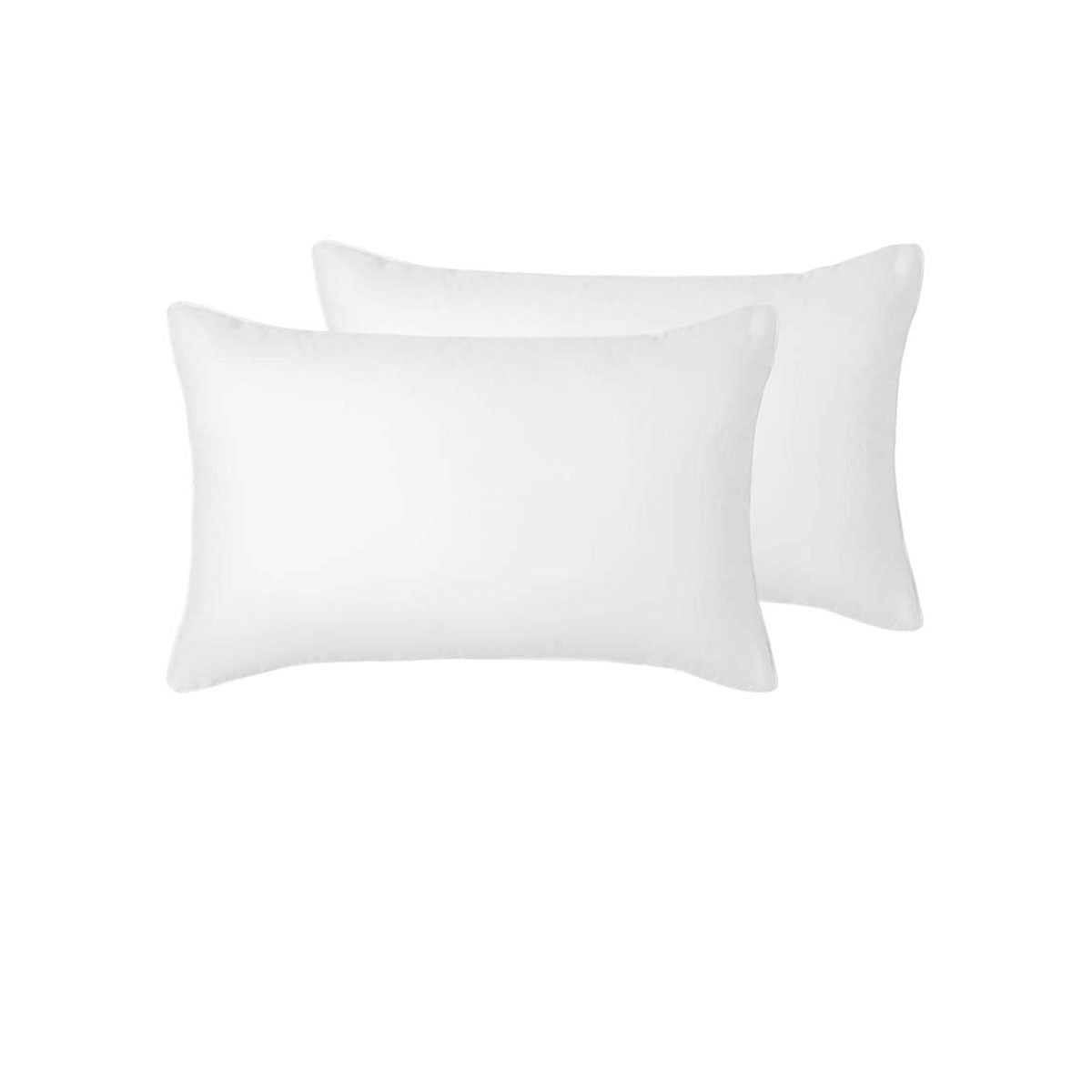 Accessorize Luxury Hotel Bedding White Piped Standard Pillowcases - 48cm x 73cm