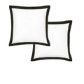 Accessorize Tailored Hotel Deluxe Cotton European Pillowcases - White/Black Pair