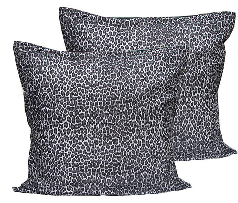 Accessorize Leopard Skin Print European Pillowcases 65 x 65cm - 2 Pce Set - SuperSaverAU - view 1