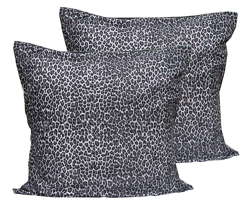 Accessorize Leopard Skin Print European Pillowcases 65 x 65cm - 2 Pce Set - SuperSaverAU - view 1