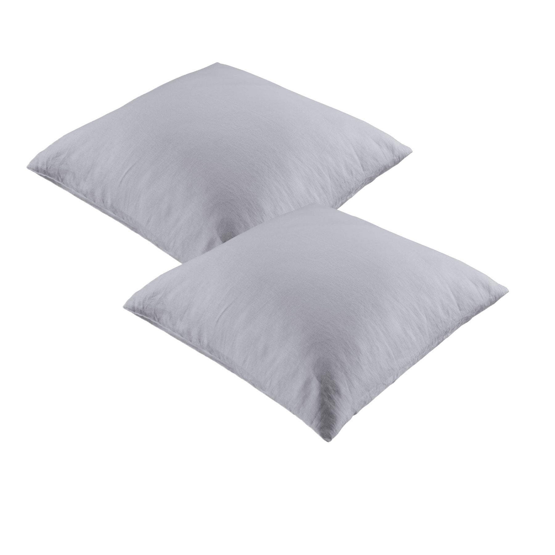 Vintage Design Homewares 100% Linen European Pillowcases Dove Grey 65x65 cm - Set of 2 - SuperSaverAU - view 1