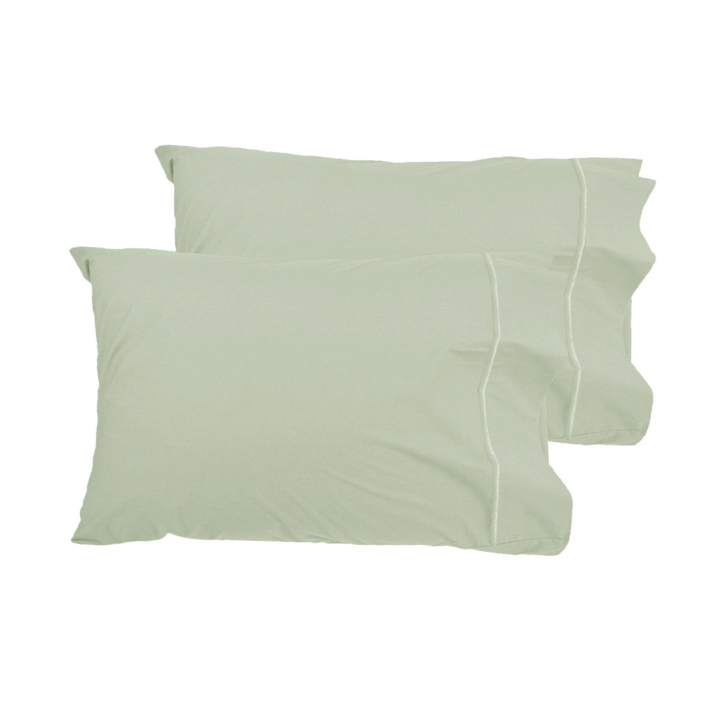 Grand Atelier 400TC Pima Cotton Queen Sized Pillowcases - Fennel, Set of 2