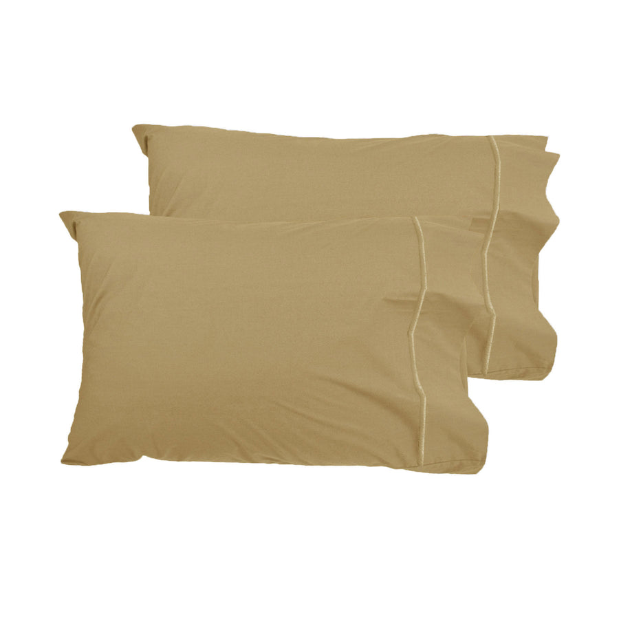 Grand Atelier 400TC Pima Cotton Queen Sized Pillowcases - Royal Gold, 2 Pack - SuperSaverAU - view 1