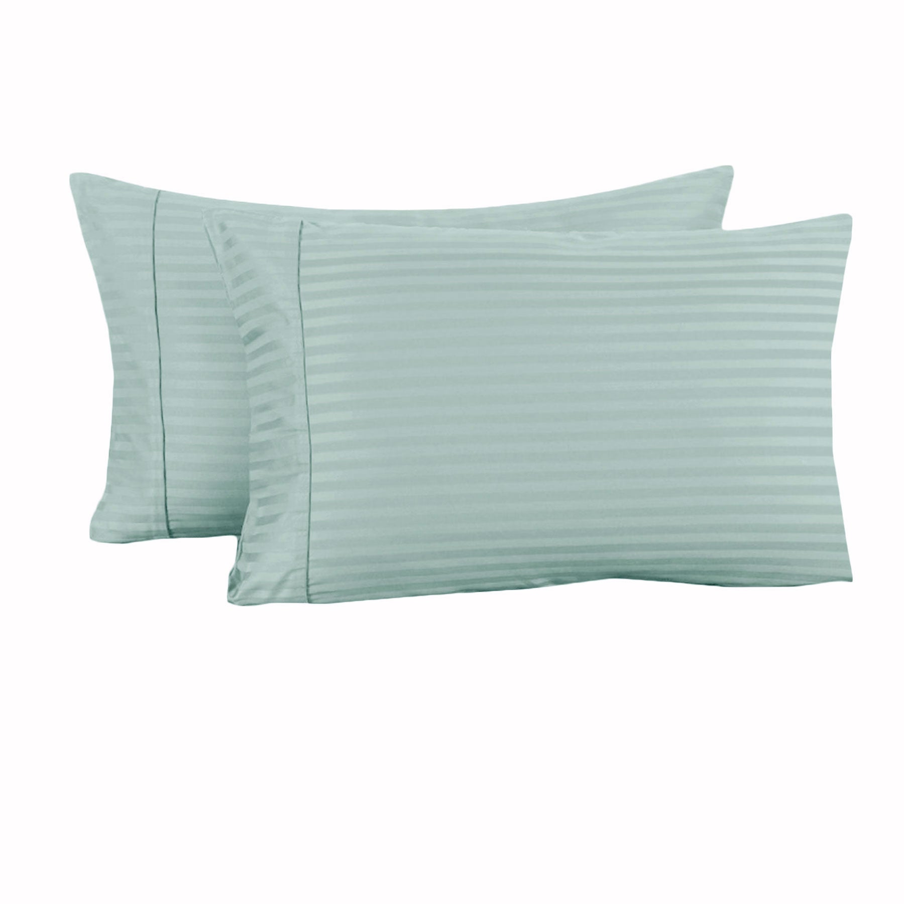 Accessorize 325TC Cuffed Pillowcases Pair, Striped Pattern, 48 cm x 70 cm, Blue - SuperSaverAU - view 1