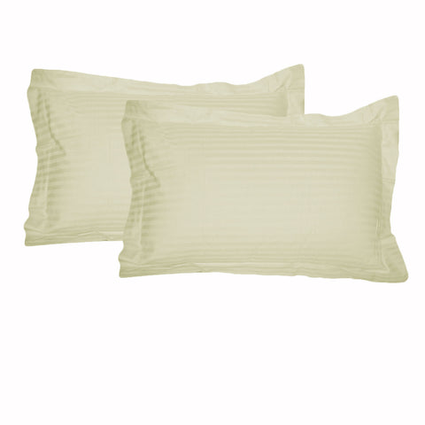 Accessorize 325TC Striped Tailored Pillowcases Ecru - 2 Pack, 48 cm x 73 cm - SuperSaverAU - view 1