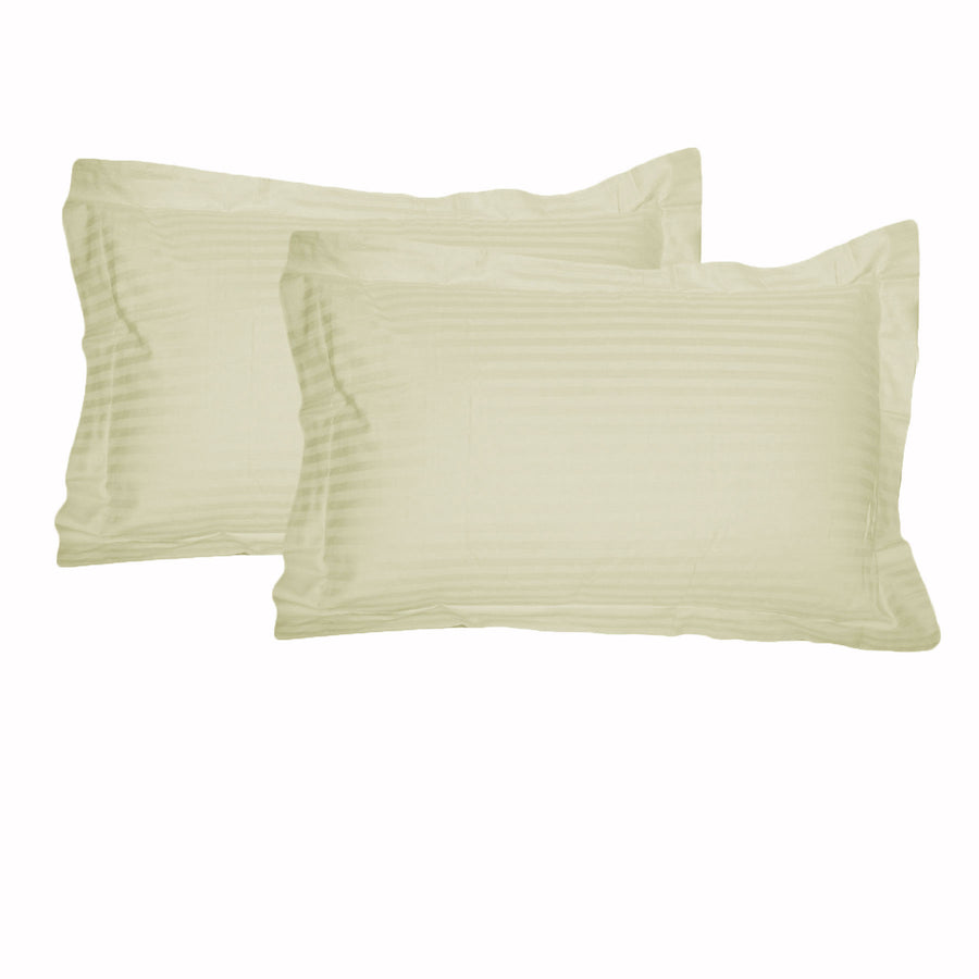 Accessorize 325TC Striped Tailored Pillowcases Ecru - 2 Pack, 48 cm x 73 cm - SuperSaverAU - view 1