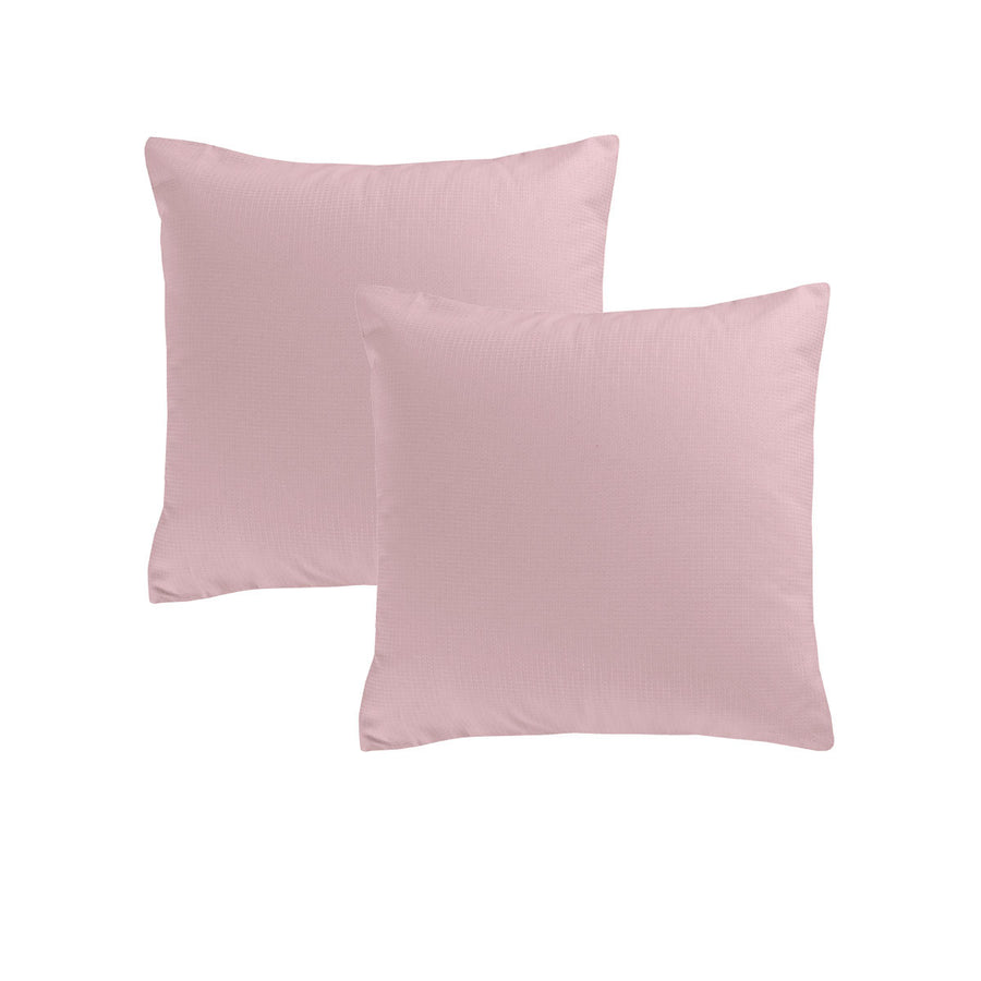 Accessorize Waffle Blush Cotton Quilt Cover Set - Queen, 100% Cotton, Includes 2 Pillowcases - SuperSaverAU - view 1