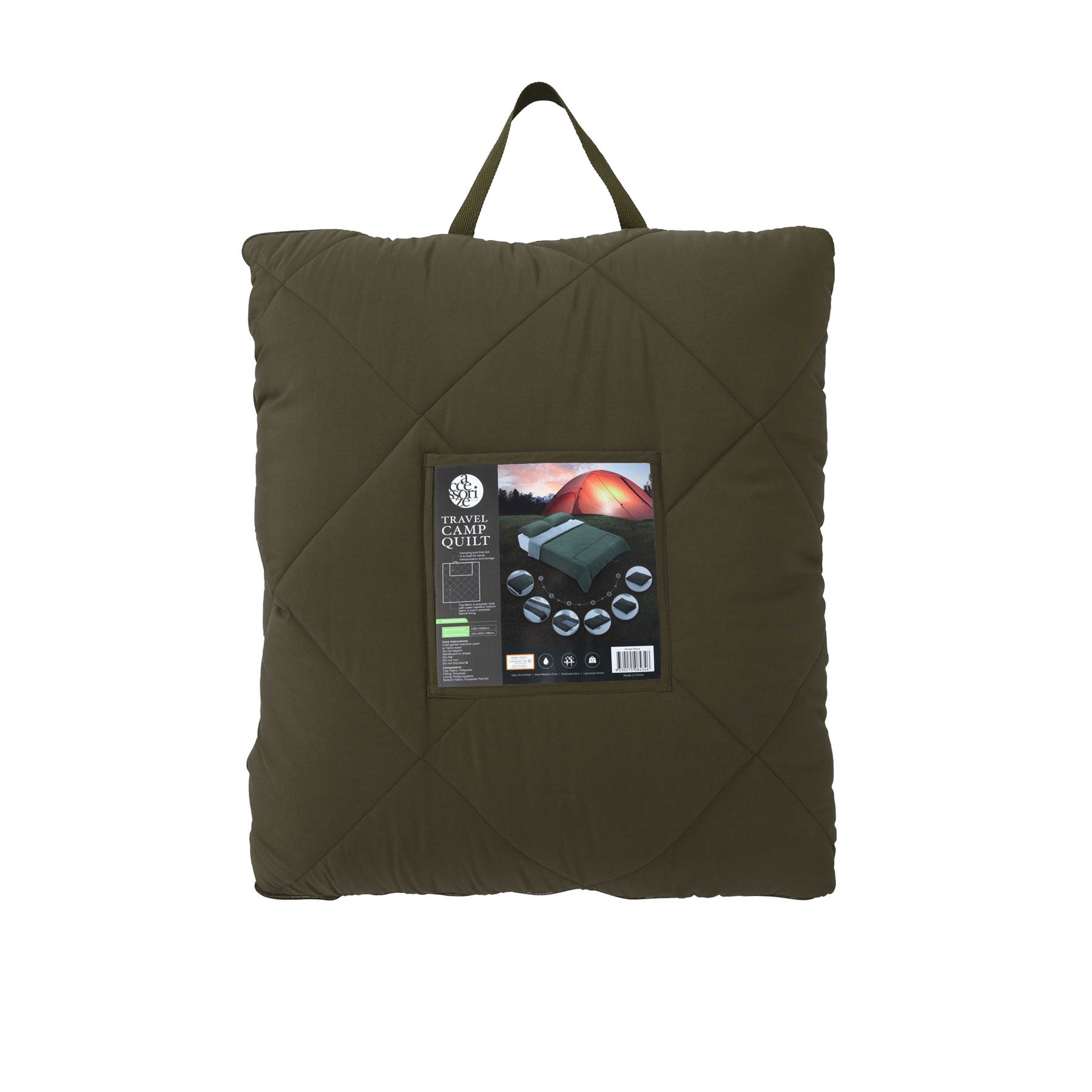 Accessorize Camp Quilt 230 x 205 cm - Water Repellent, Zip, Polyester Flannel Lining - SuperSaverAU - view 1