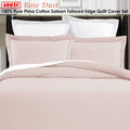 Grand Aterlier 400TC 100% Pima Cotton Tailored Edge Quilt Cover Set King Rose Dust - SuperSaverAU - view 1
