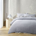 Accessorize Augusta Ruched Quilt Cover Set - Grey, Queen