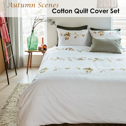 Marjolein Bastin Autumn Scenes Cotton Quilt Cover Set King - 100% Cotton, 144 TC - SuperSaverAU - view 1