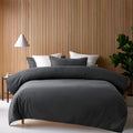 Accessorize 400TC Bamboo Cotton Quilt Cover Set - Charcoal Super King