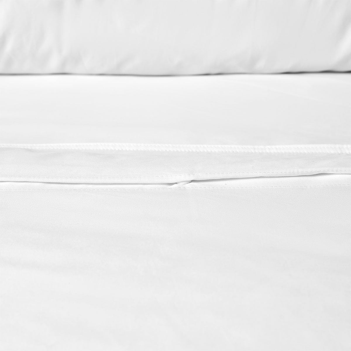 Accessorize 400TC White Bamboo Cotton Double Stitched Quilt Cover Set - Double - SuperSaverAU - view 1
