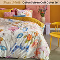 Bedding House Beau Multi Floral Cotton Sateen Quilt Cover Set Queen - SuperSaverAU - view 2