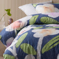 Accessorize Bella Cotton Floral Quilt Cover Set - Blue, Single