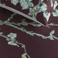 Bedding House Van Gogh Blossom Dark Red Cotton Quilt Cover Set Queen - SuperSaverAU - view 3