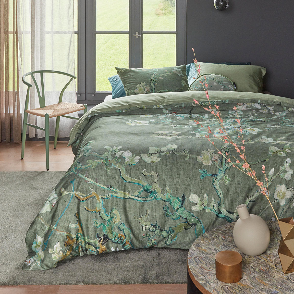 Beddinghouse Almond Blossom Quilt Cover Set Queen, Cotton Sateen, 220TC - SuperSaverAU - view 1