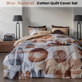 Bedding House Broc Natural Cotton Quilt Cover Set Queen - Watercolour Shapes Print - SuperSaverAU - view 1