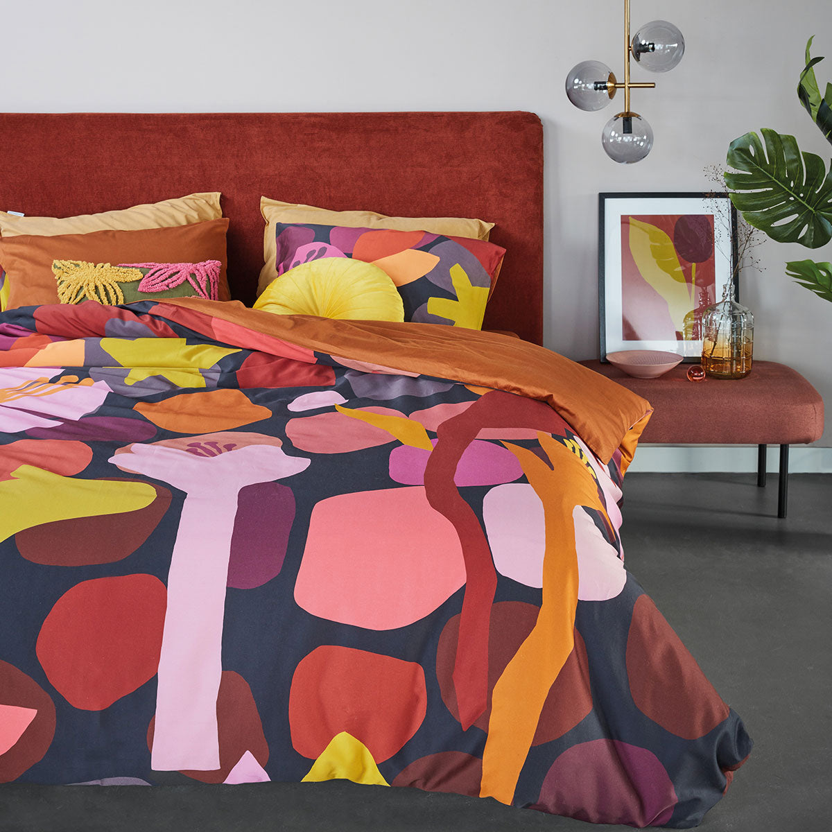 Bedding House Candy Multi Quilt Cover Set Queen - Cotton Sateen, Floral Print - SuperSaverAU - view 1