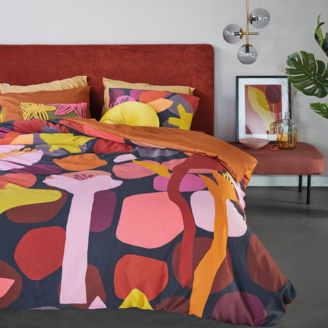 Bedding House Candy Multi Quilt Cover Set Queen - Cotton Sateen, Floral Print - SuperSaverAU - view 1