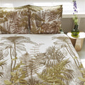 Bedding House Caribe Ochre Cotton Quilt Cover Set Queen - Tropical Print Design - SuperSaverAU - view 3