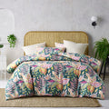 Accessorize Carmila Printed Linen Cotton Quilt Cover Set Queen - Botanical Design - SuperSaverAU - view 1