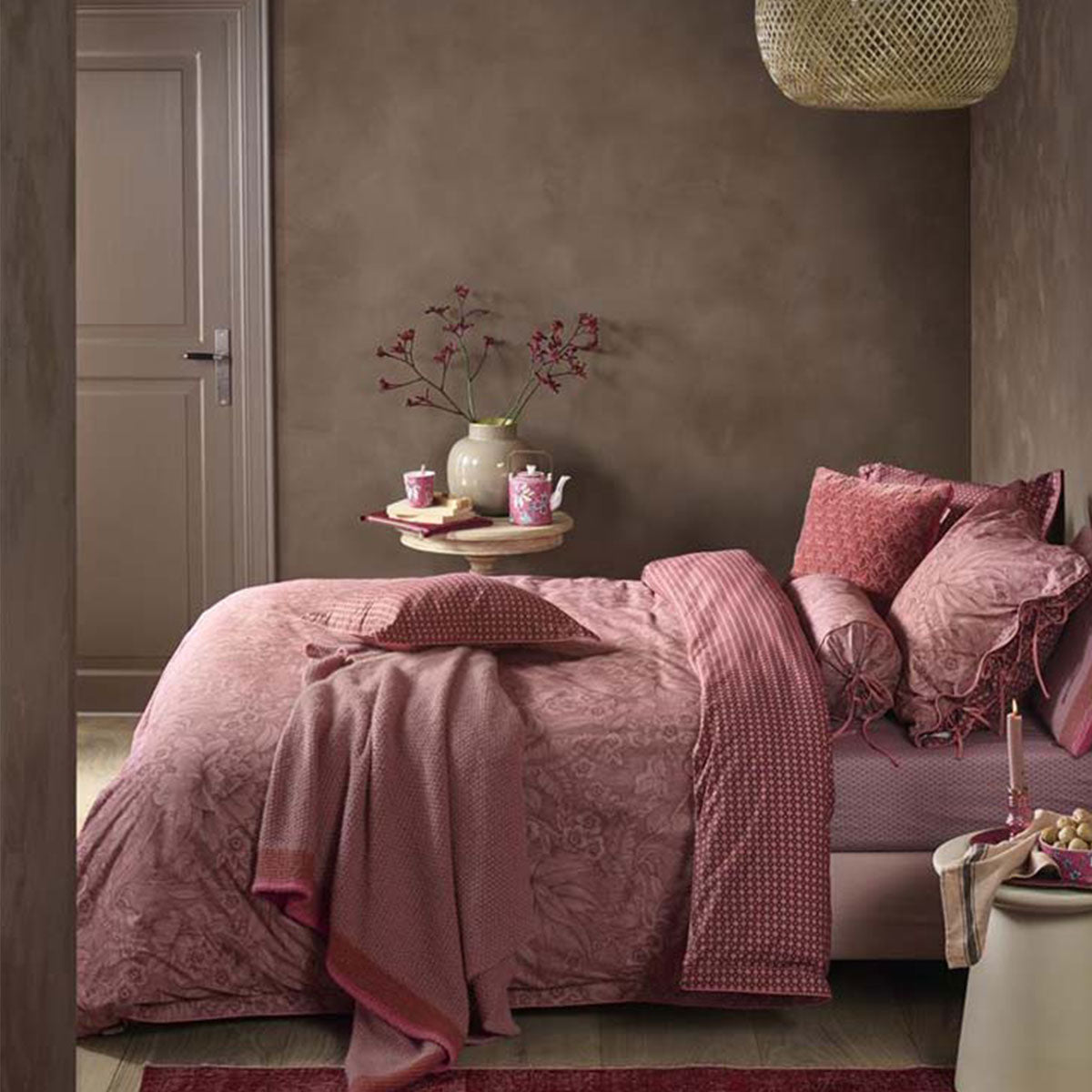 PIP Studio Casa Dei Fiori Terra Cotton Quilt Cover Set King - Floral Design - SuperSaverAU - view 1