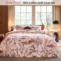 Bedding House Cely Cotton Floral Quilt Cover Set 144TC - Multi, Queen