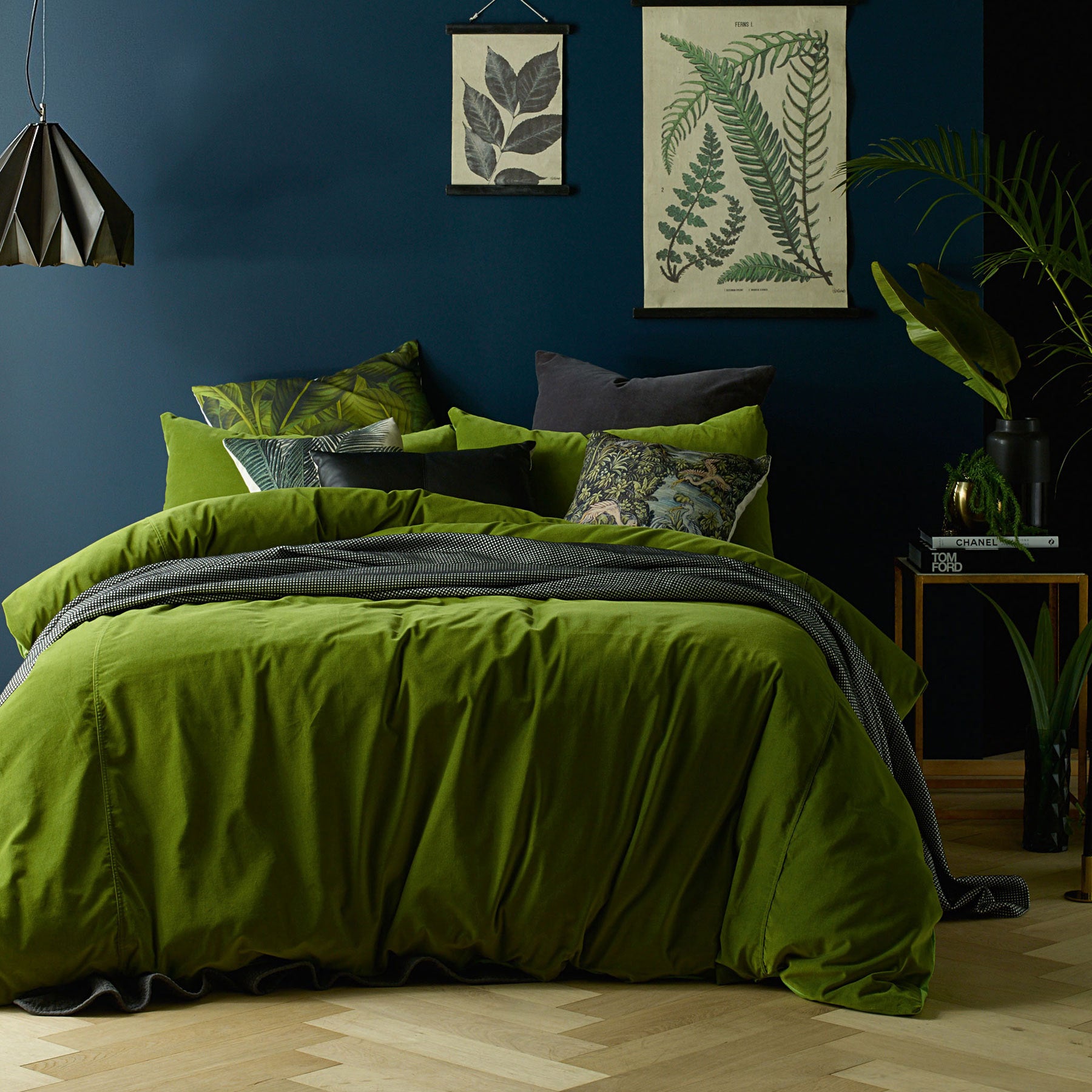 Mossy Road Cotton Velvet Quilt Cover Set King - Solid Colour, 100% Cotton - SuperSaverAU - view 1
