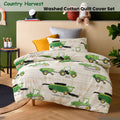 Happy Kids Country Harvest Washed Cotton Quilt Cover Set Double - SuperSaverAU - view 2