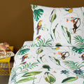Bedding House Jungle Print Single Quilt Cover Set - 100% Cotton, 140 x 210 cm - SuperSaverAU - view 2
