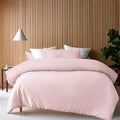 Accessorize 400TC Bamboo Cotton Quilt Cover Set – Super King Blush, Sateen Double Stitch